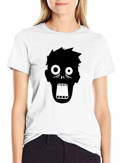 Zombie Graphic Tee - Black Cotton T-Shirt