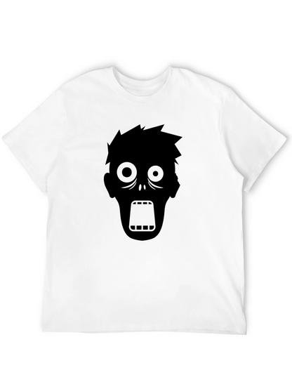 Zombie Graphic Tee - Black Cotton T-Shirt