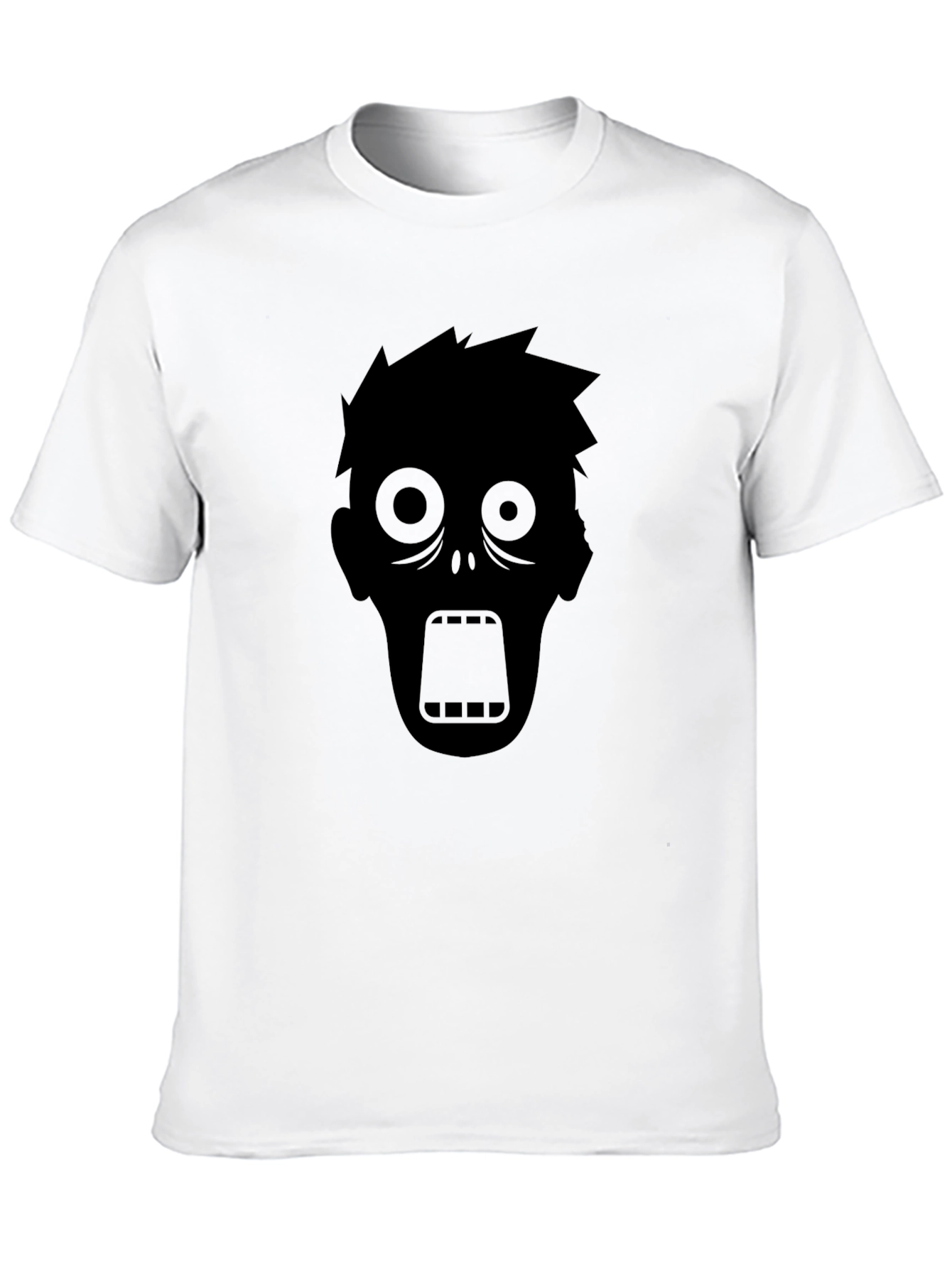 Zombie Graphic Tee - Black Cotton T-Shirt