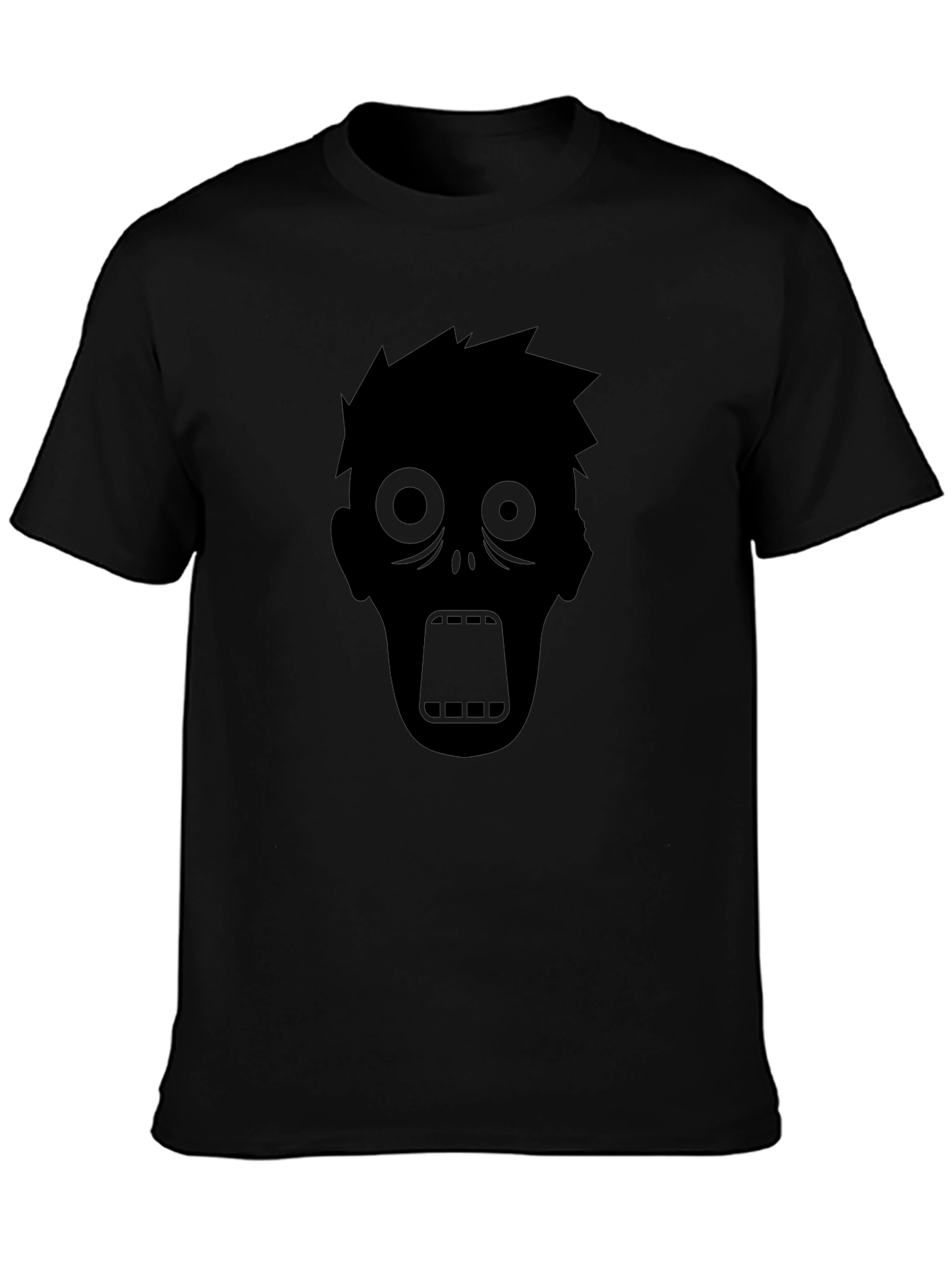 Zombie Graphic Tee - Black Cotton T-Shirt