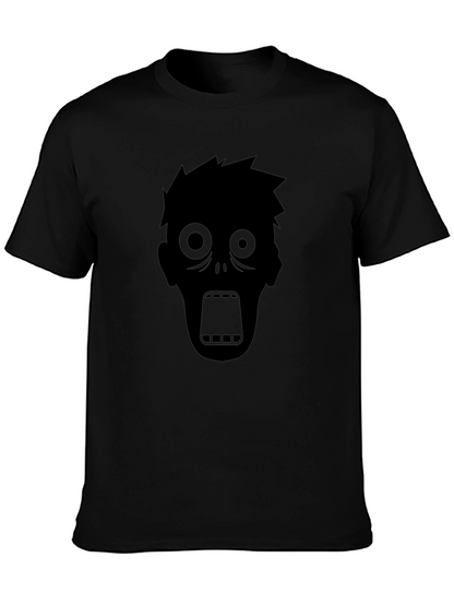 Zombie Graphic Tee - Black Cotton T-Shirt