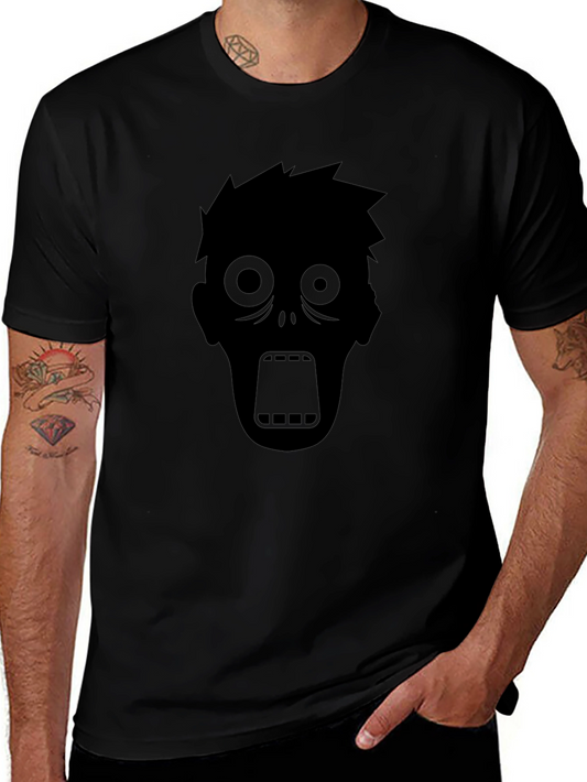 Zombie Graphic Tee - Black Cotton T-Shirt