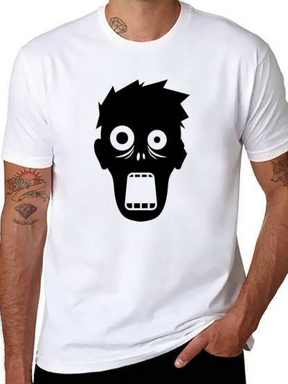 Zombie Graphic Tee - Black Cotton T-Shirt
