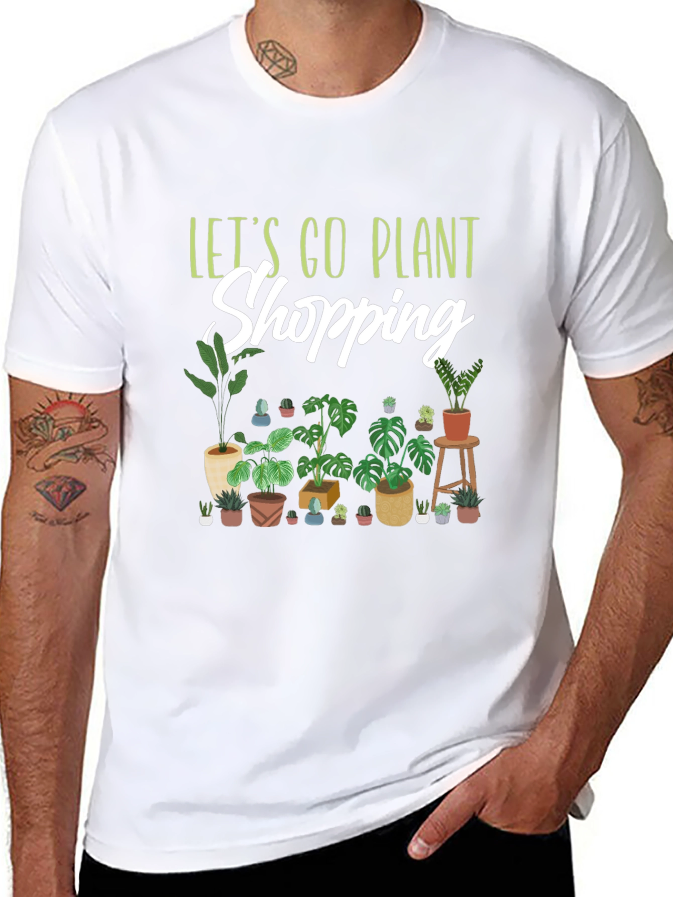 Lets Go Plant Shopping Graphic T-Shirt