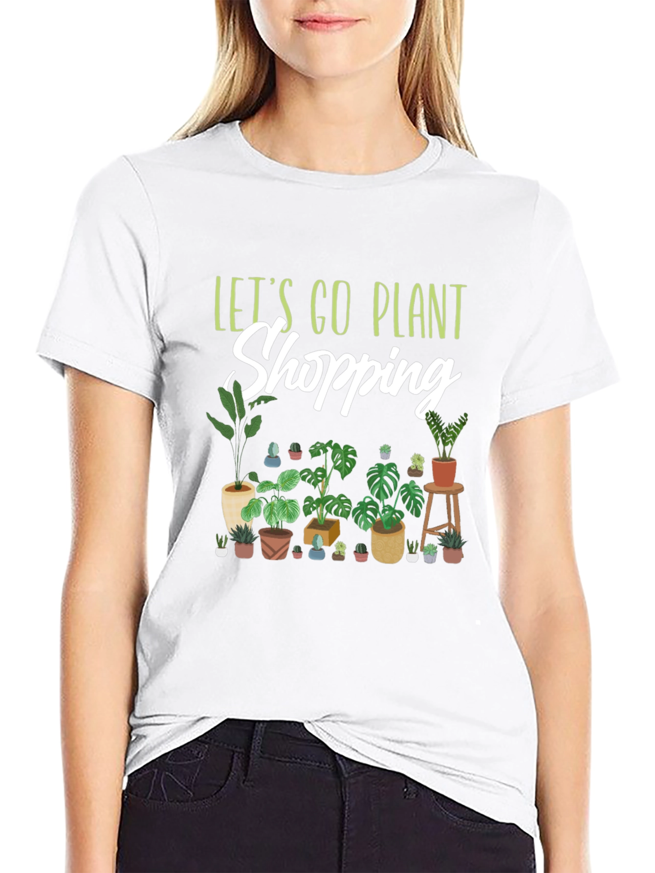 Lets Go Plant Shopping Graphic T-Shirt