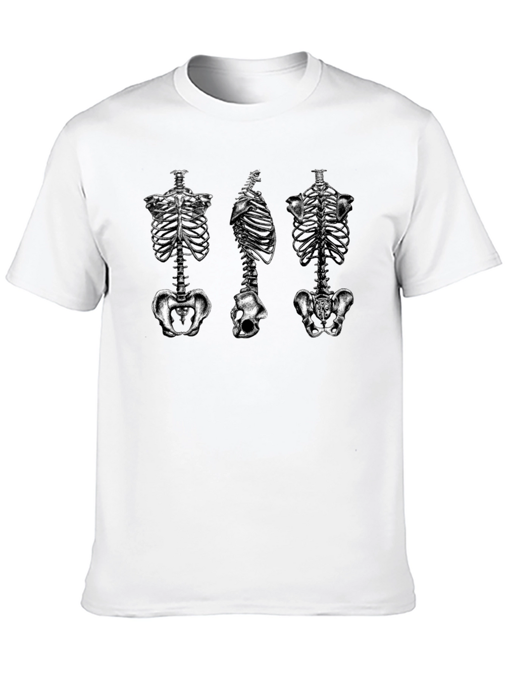 Anatomical Skeleton Rib Cage T-Shirt - Black