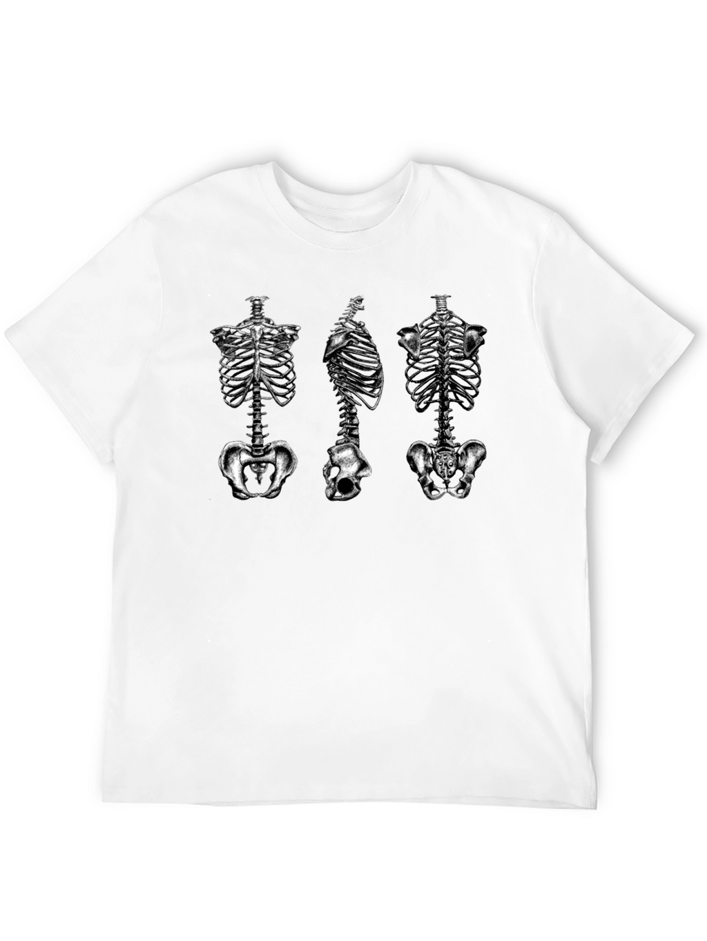 Anatomical Skeleton Rib Cage T-Shirt - Black