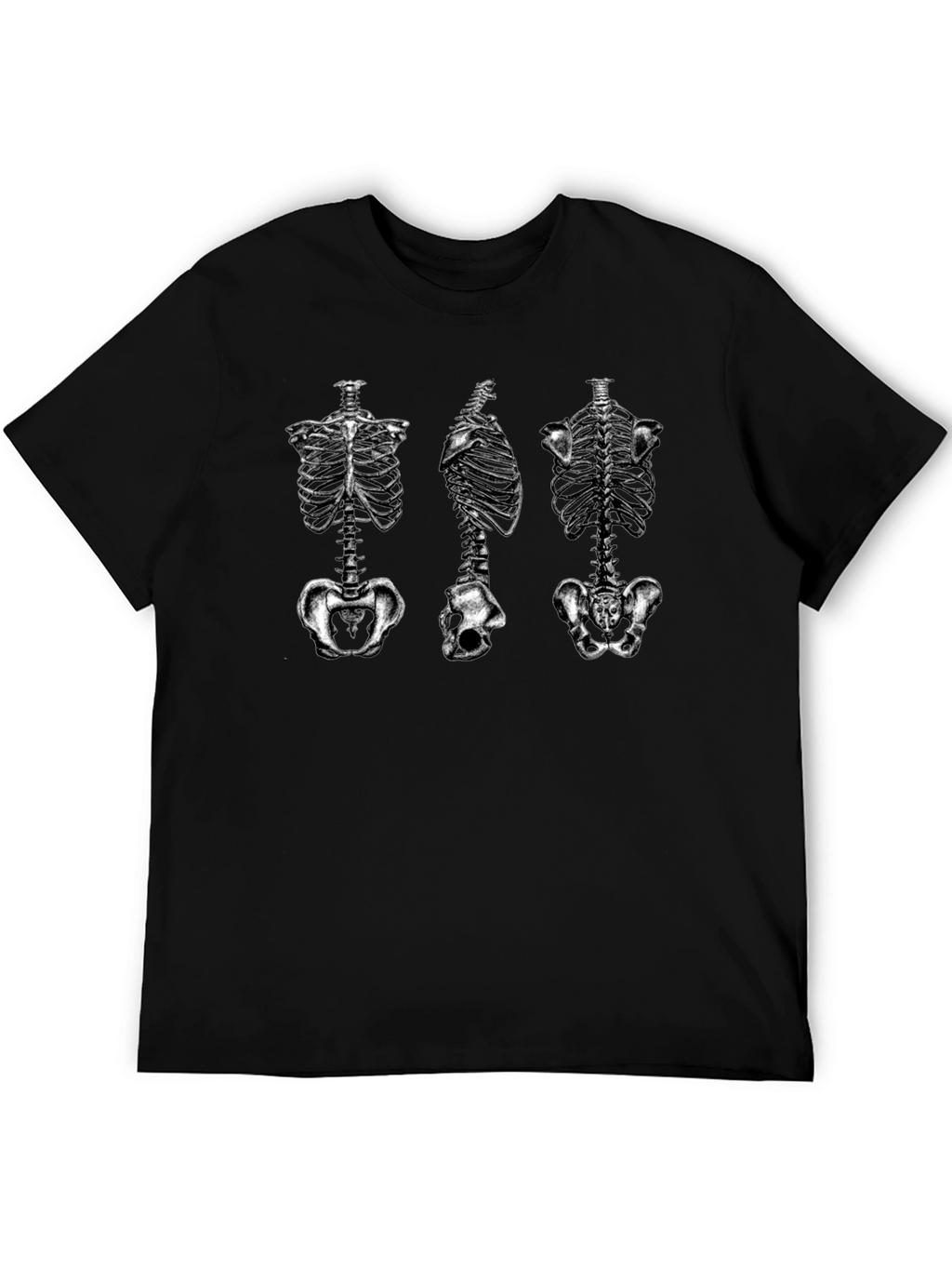 Anatomical Skeleton Rib Cage T-Shirt - Black