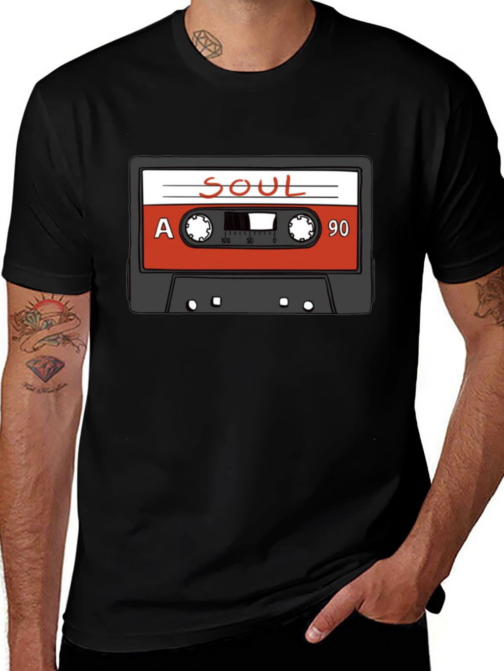 Soul Cassette Tape Graphic T-Shirt - Retro Music Tee