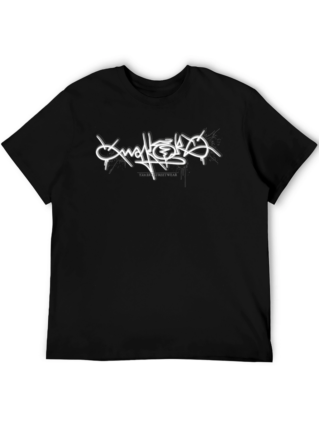 Urban Graffiti Style Black T-Shirt