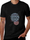Cool Graphic Print Black Crew Neck T-Shirt