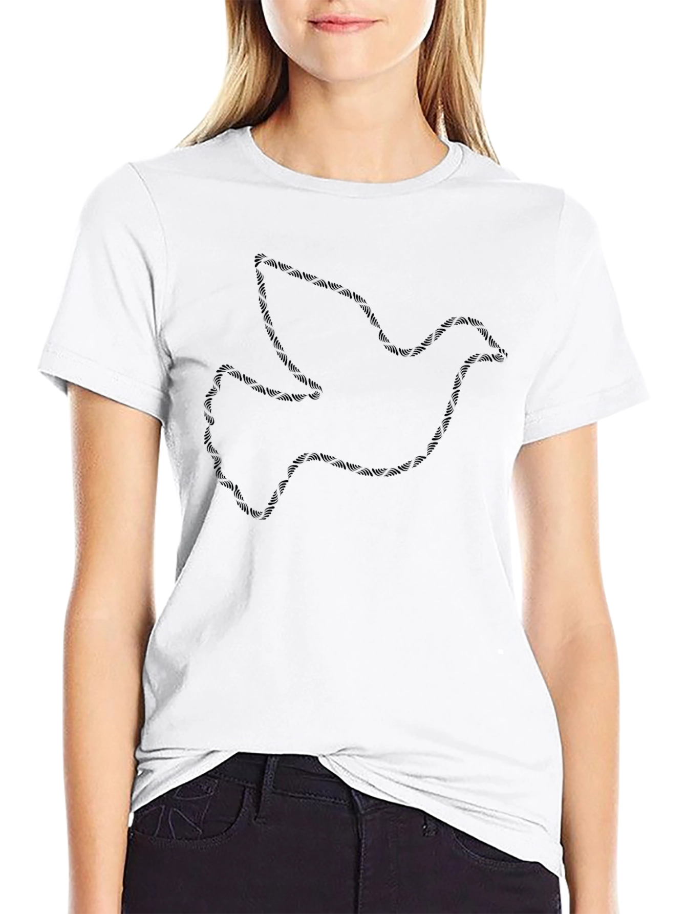 Dove Graphic Black T-Shirt for Men