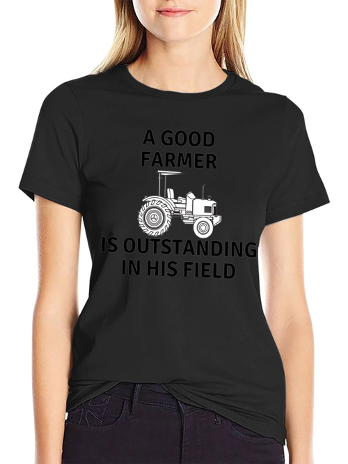 A Good Farmer T-Shirt Funny Tractor Tee