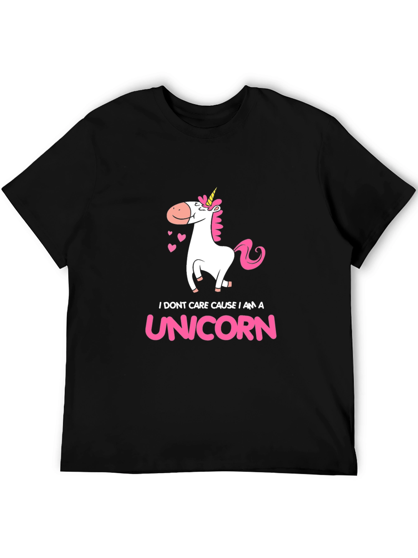 I am a Unicorn Graphic Tee - Black Cotton T-Shirt