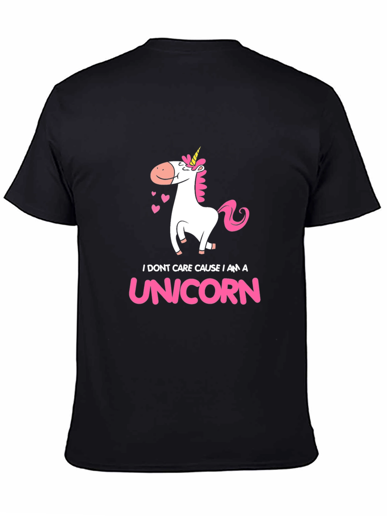 I am a Unicorn Graphic Tee - Black Cotton T-Shirt