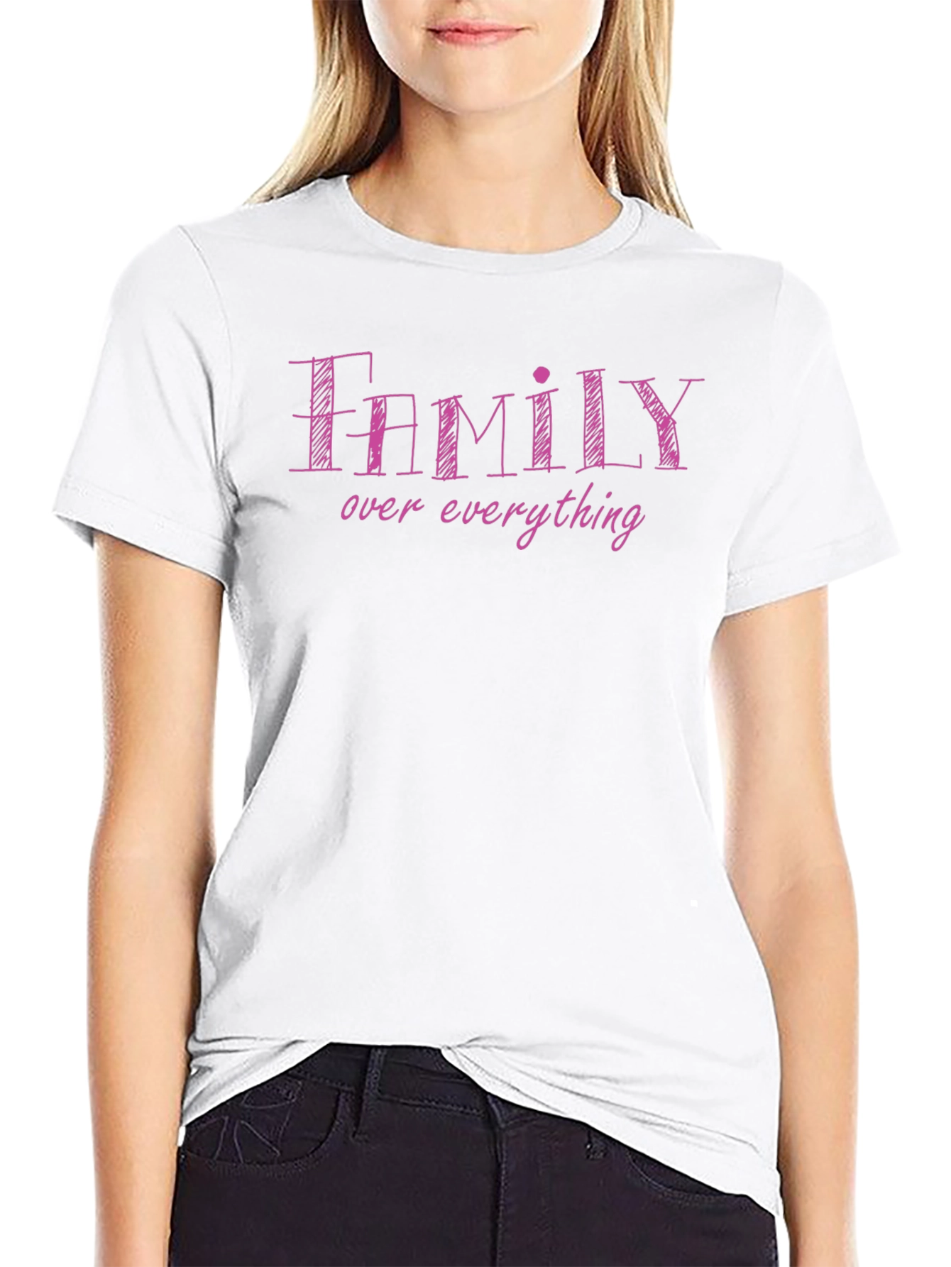 Family Over Everything Black Graphic Tee