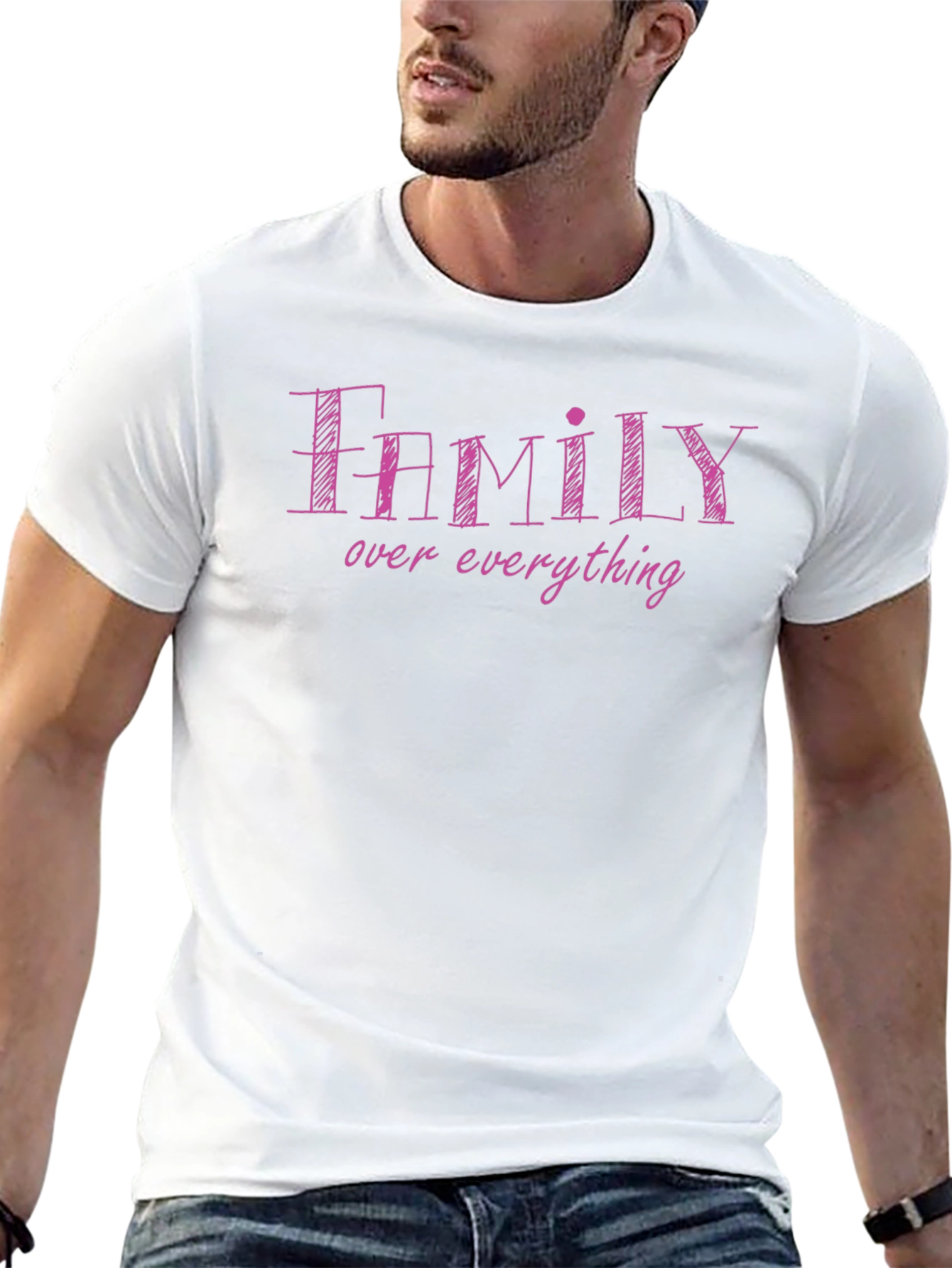 Family Over Everything Black Graphic Tee