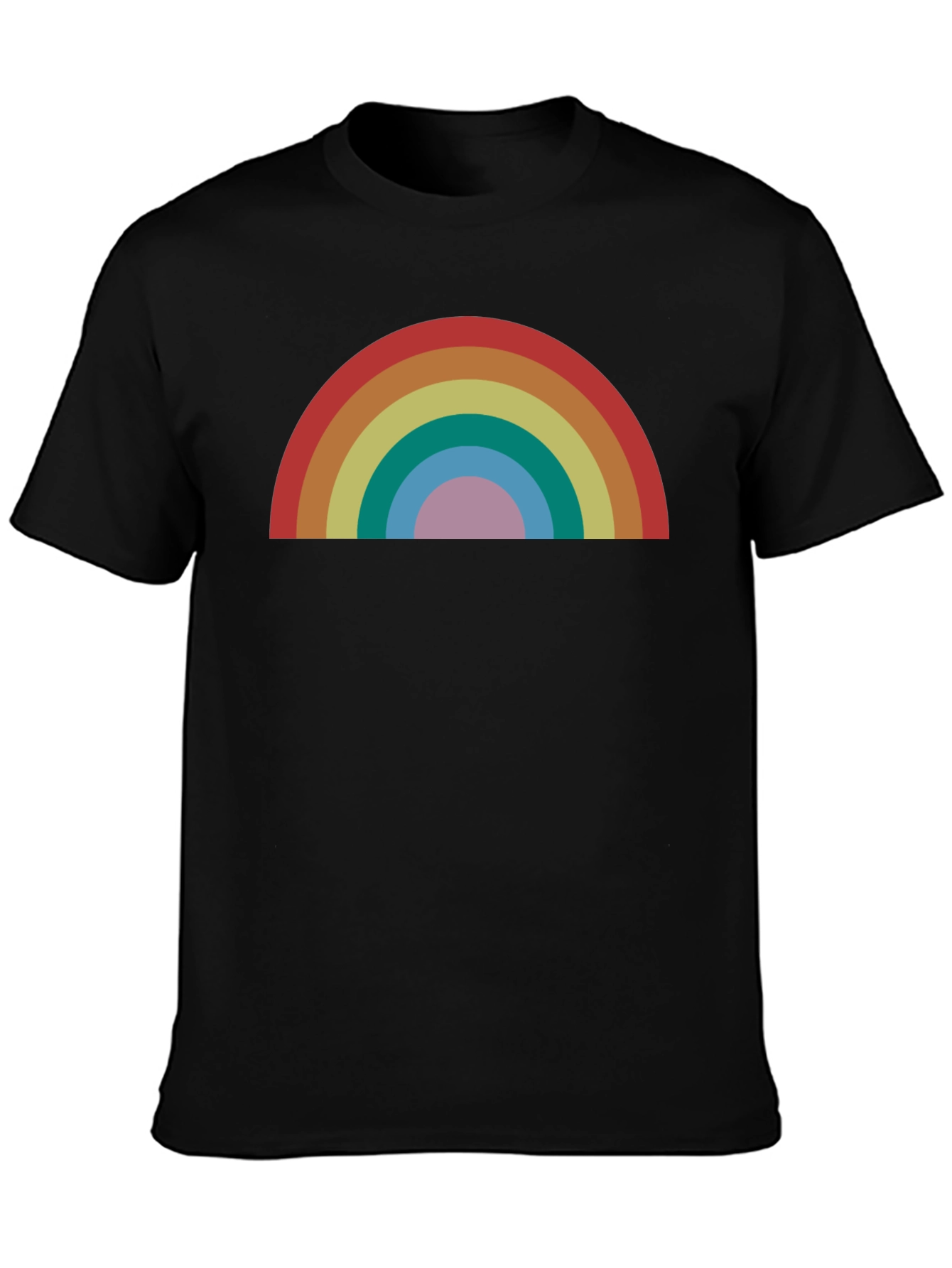 Retro Rainbow Graphic T-Shirt - Stylish and Comfortable