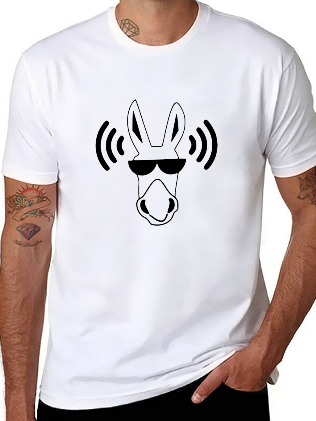 Cool Donkey Tee - Black Cotton Blend Casual Shirt
