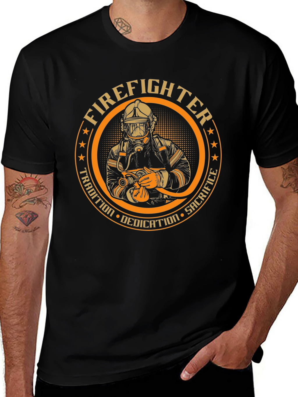 Firefighter Dedication Graphic Tee