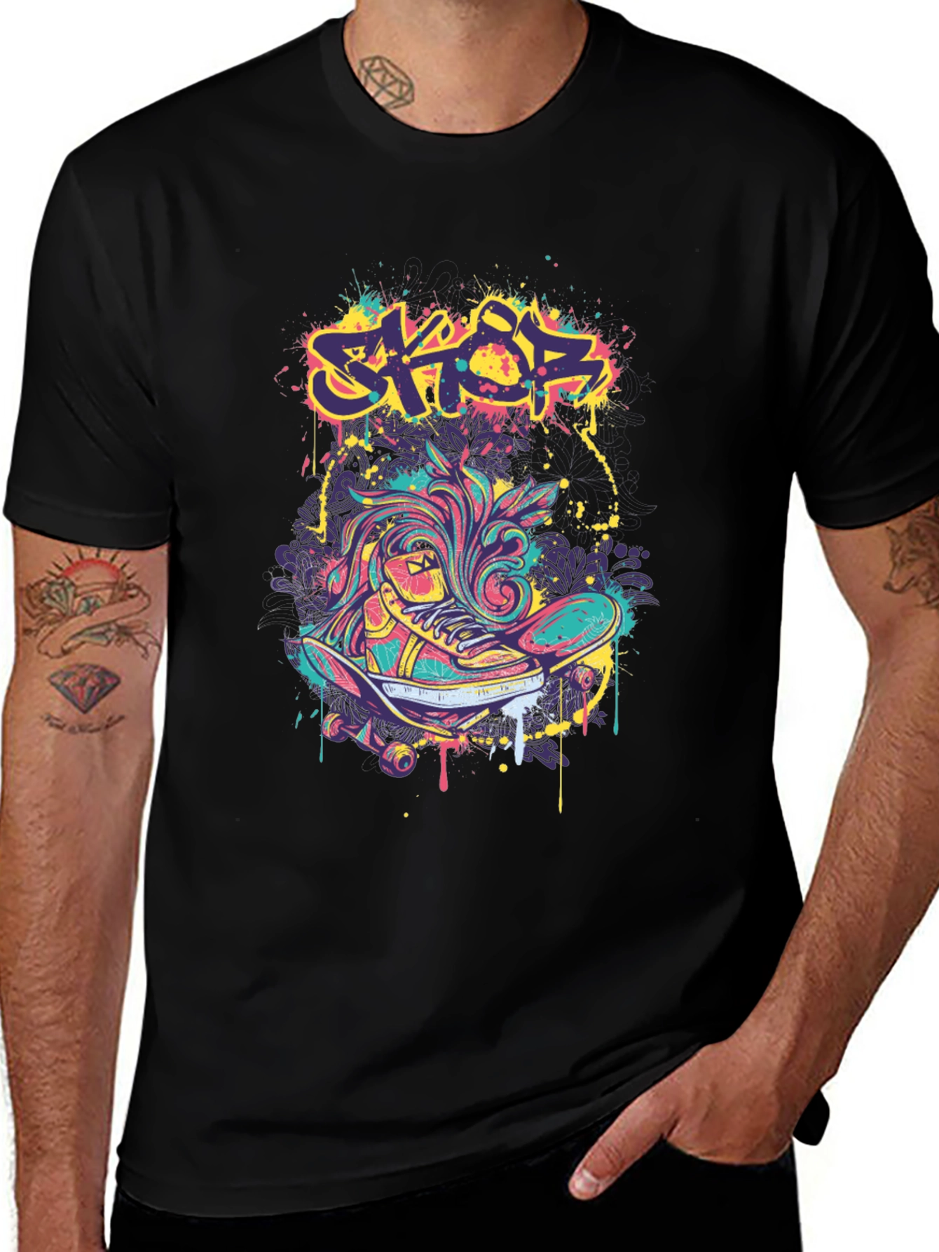 Skateboarding Graphic T-Shirt - Street Style Tee