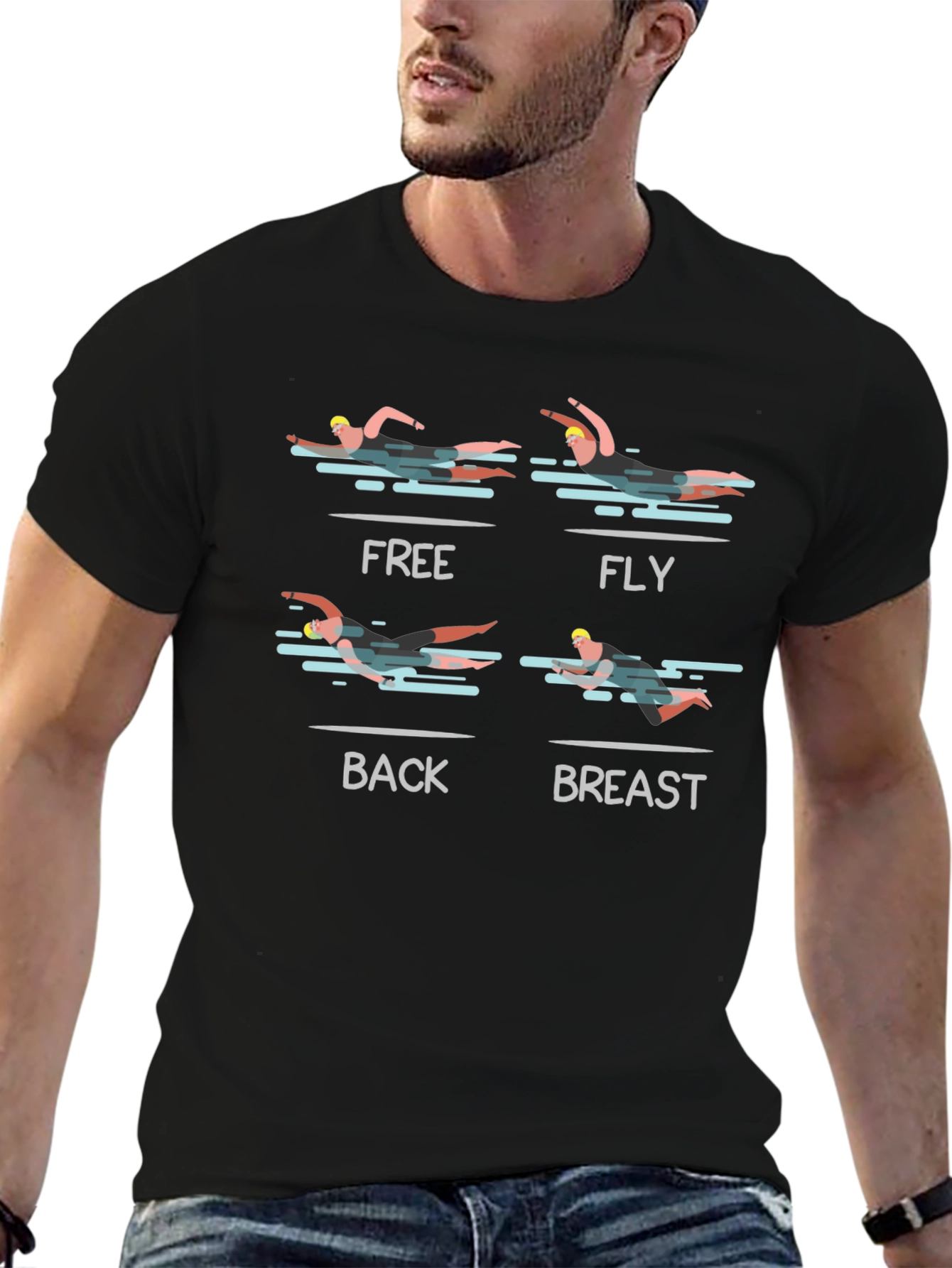 Swimming Strokes Graphic T-Shirt