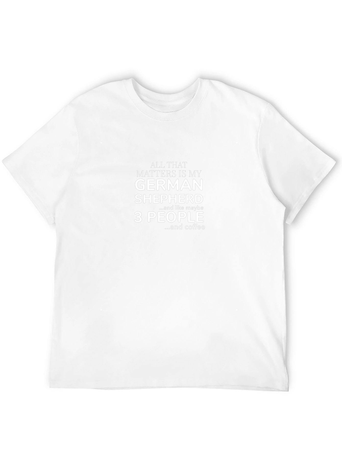 German Shepherd People and Coffee Graphic T-Shirt