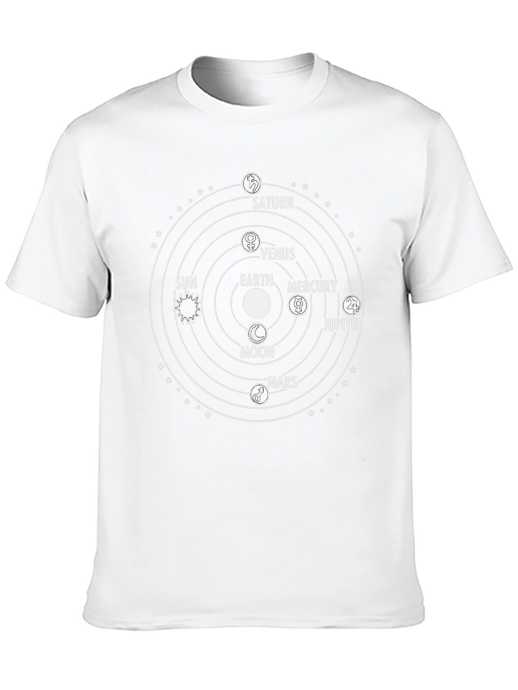 Solar System Graphic T-Shirt - Mens Black Tee