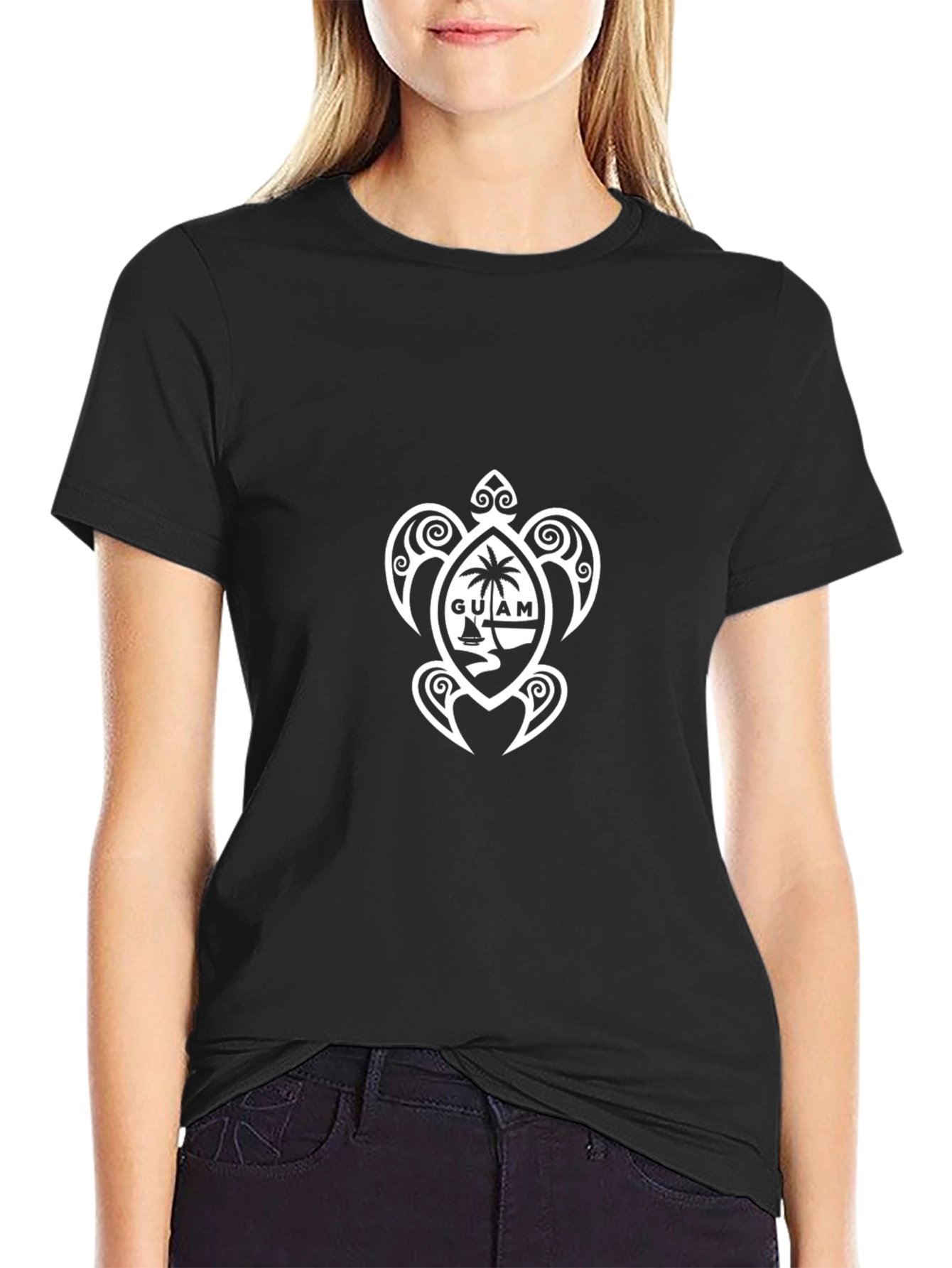 Guam Turtle Black T-Shirt