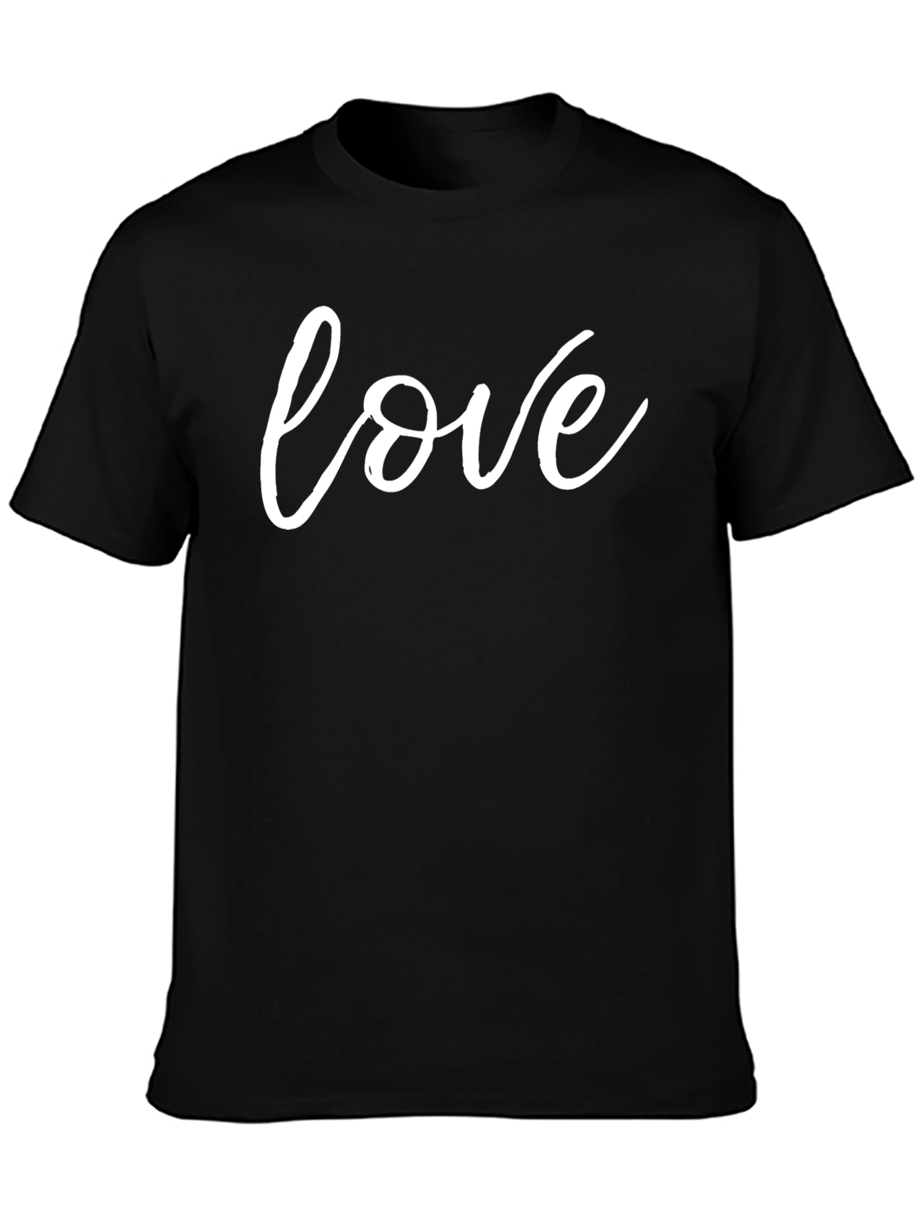 Love Graphic Print Black T-Shirt