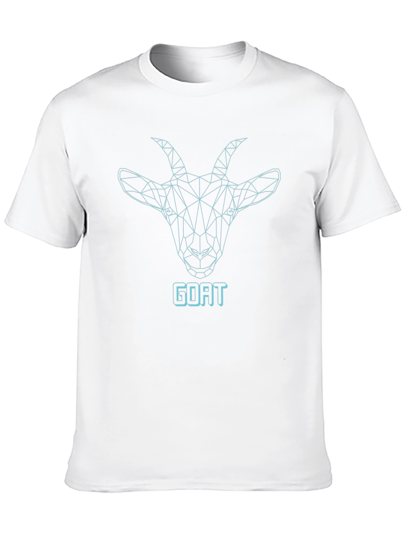Geometric Goat Graphic Black T-Shirt