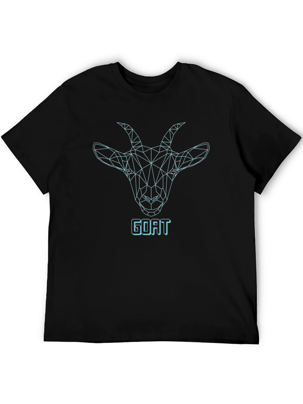 Geometric Goat Graphic Black T-Shirt