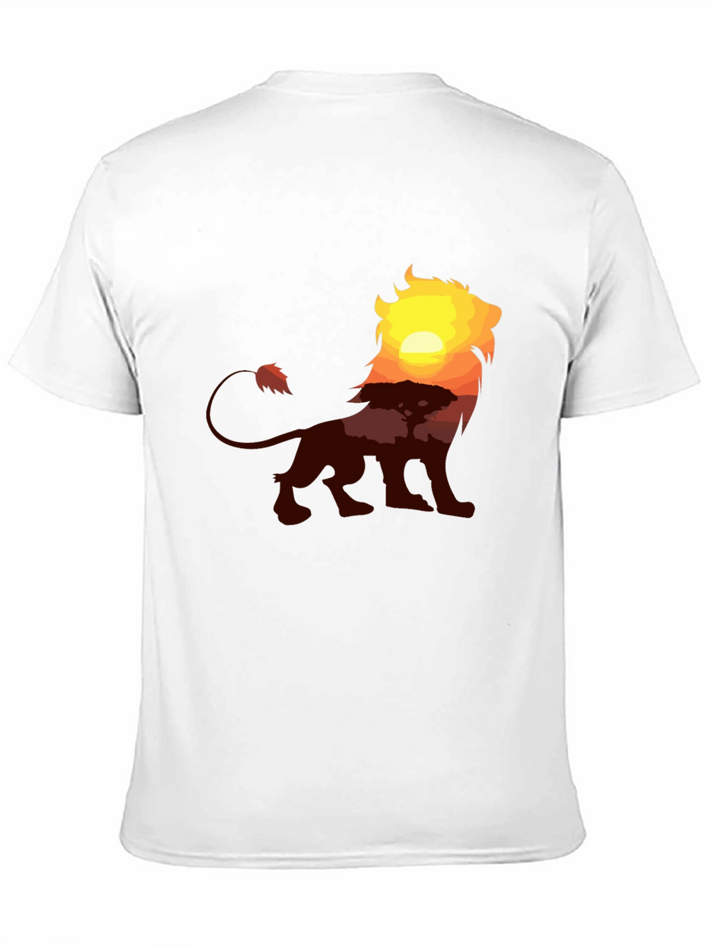 Lion Sunset Graphic Tee - Classic Black T-Shirt