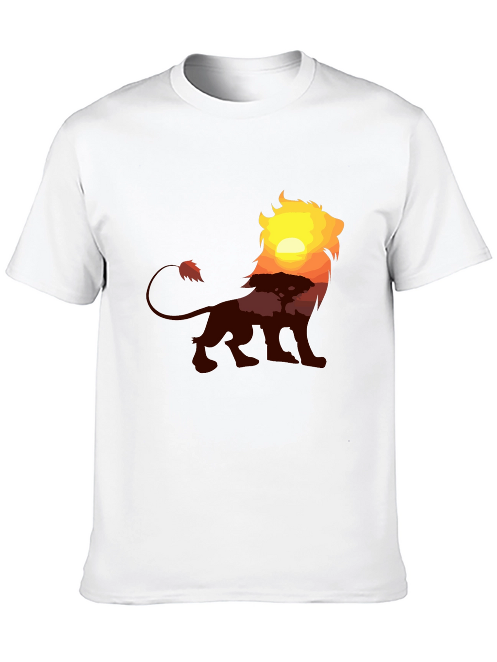 Lion Sunset Graphic Tee - Classic Black T-Shirt