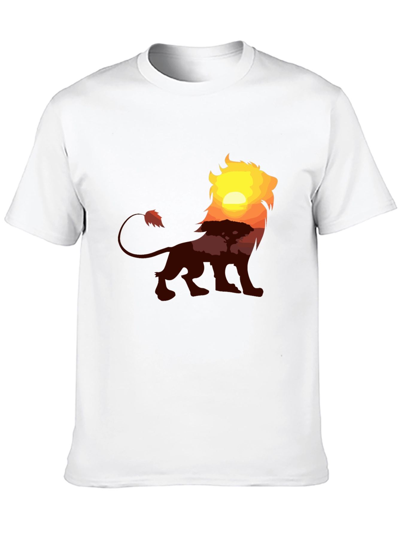 Lion Sunset Graphic Tee - Classic Black T-Shirt