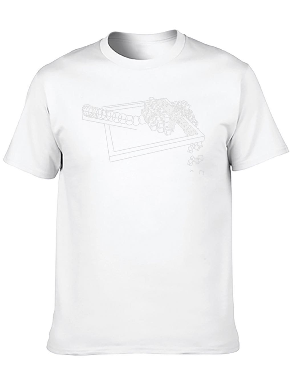 Geometric Design Black Graphic Tee