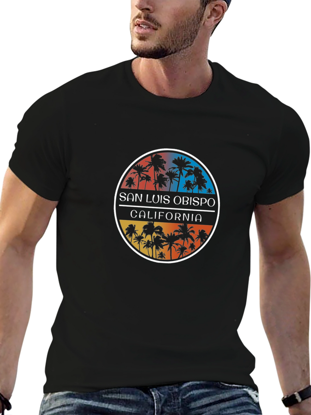 San Luis Obispo California Palm Tree T-Shirt