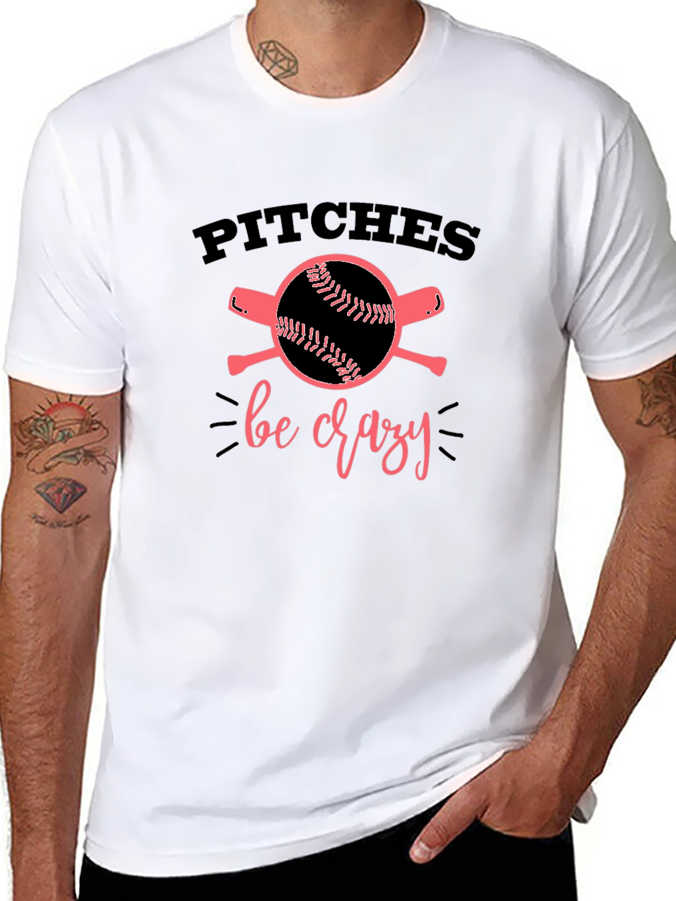 Pitches Be Crazy T-Shirt Baseball Fan Tee