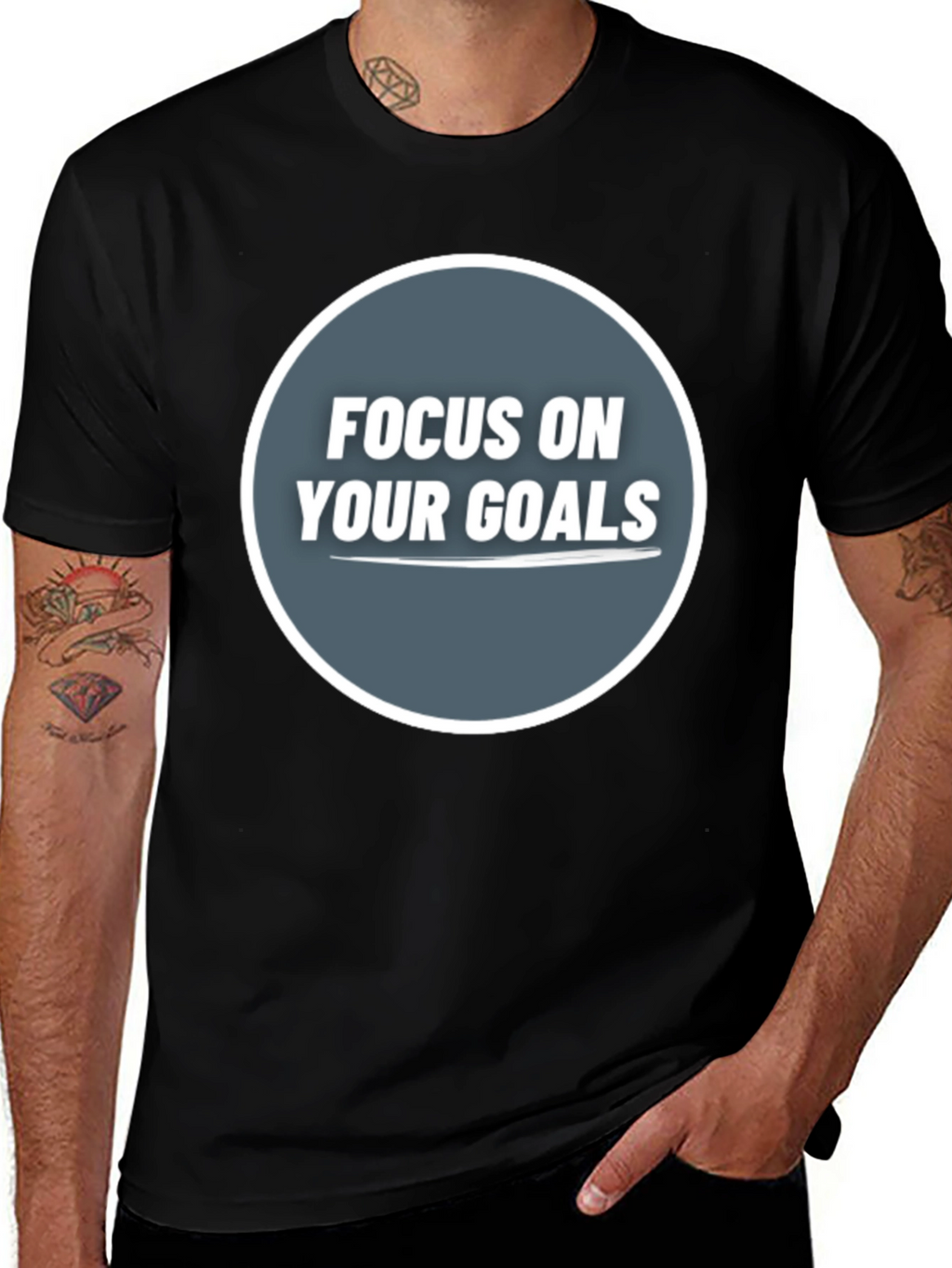Focus On Your Goals Graphic Tee - Motivational Shirt