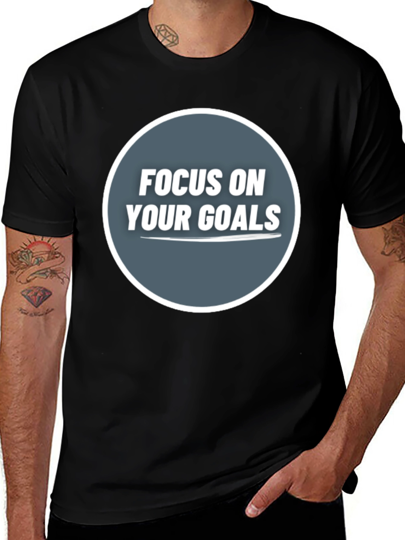 Focus On Your Goals Graphic Tee - Motivational Shirt