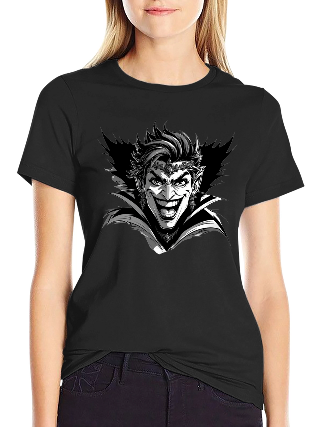 Joker Vampire Graphic Tee - Mens Black T-Shirt