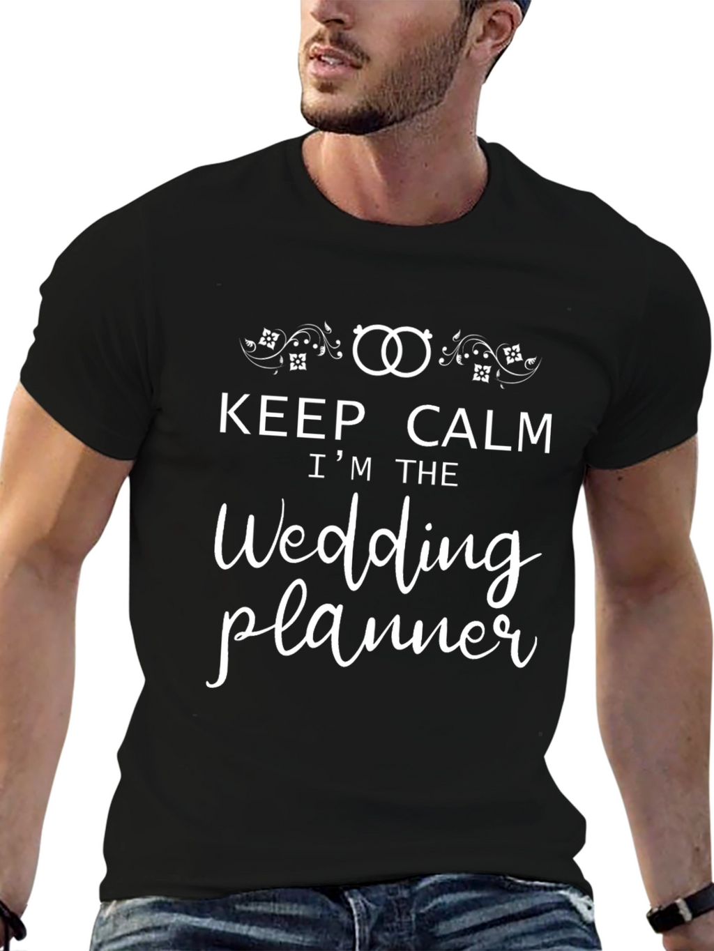 Keep Calm Im The Wedding Planner Black T-Shirt