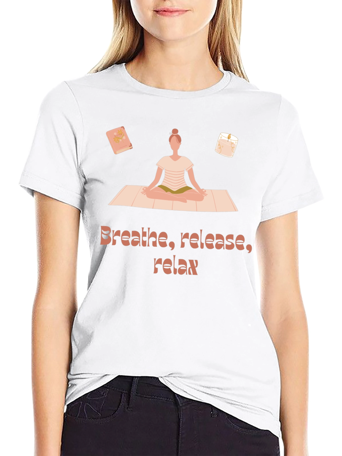 Breathe Release Relax T-Shirt Yoga Meditation Design