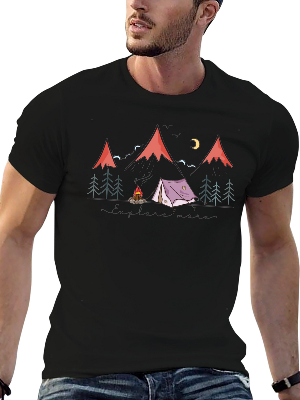 Camping Adventure Graphic Tee - Nature Lover T-Shirt