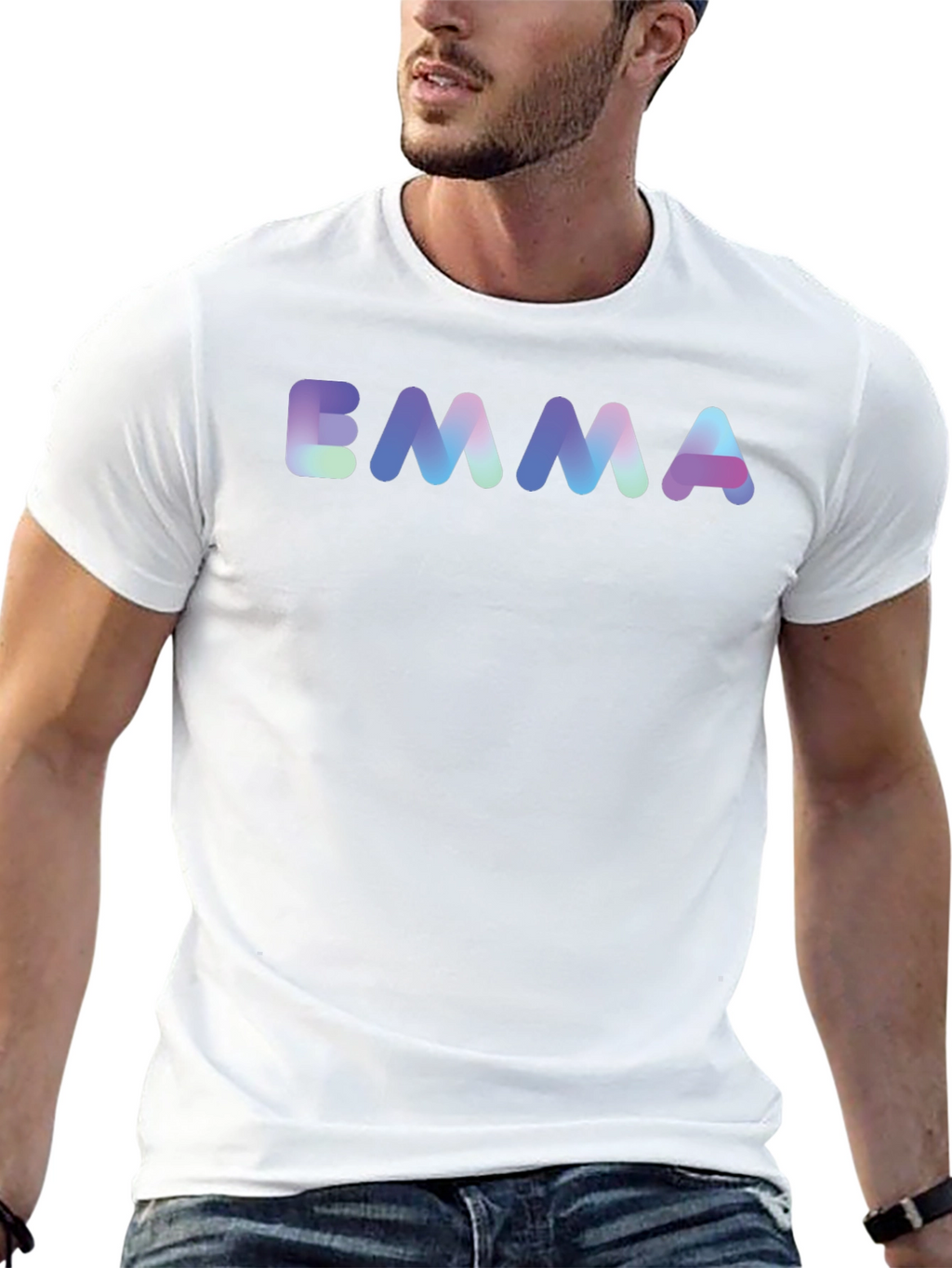 Emma T-Shirt - Black Cotton Blend Tee
