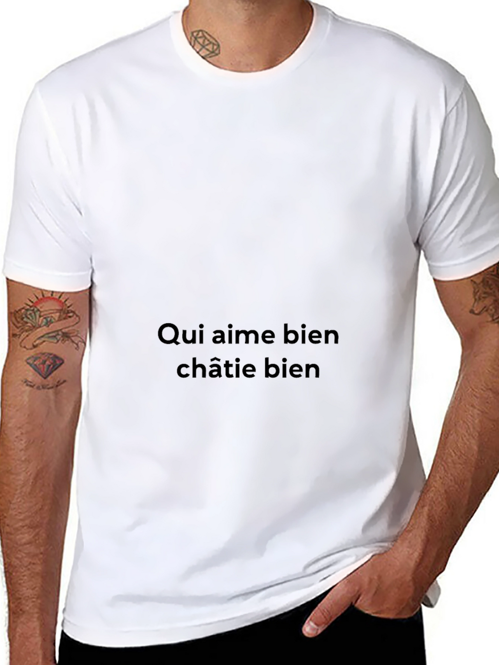 Qui Aime Bien Châtie Bien - Black T-Shirt