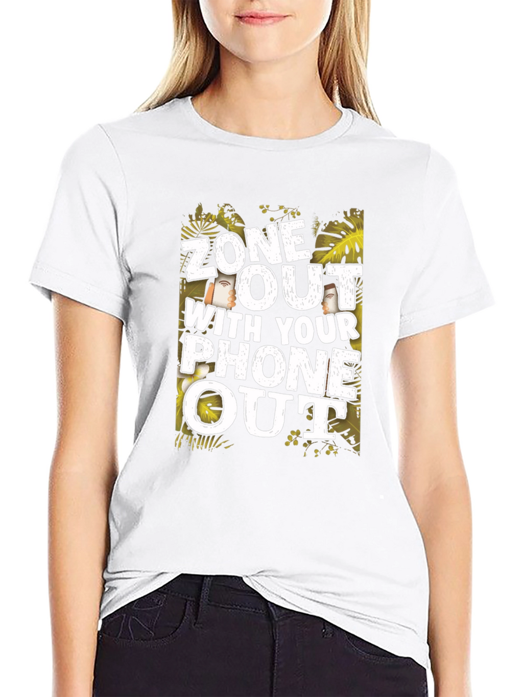 Zone Out with Your Phone Out Graphic T-Shirt