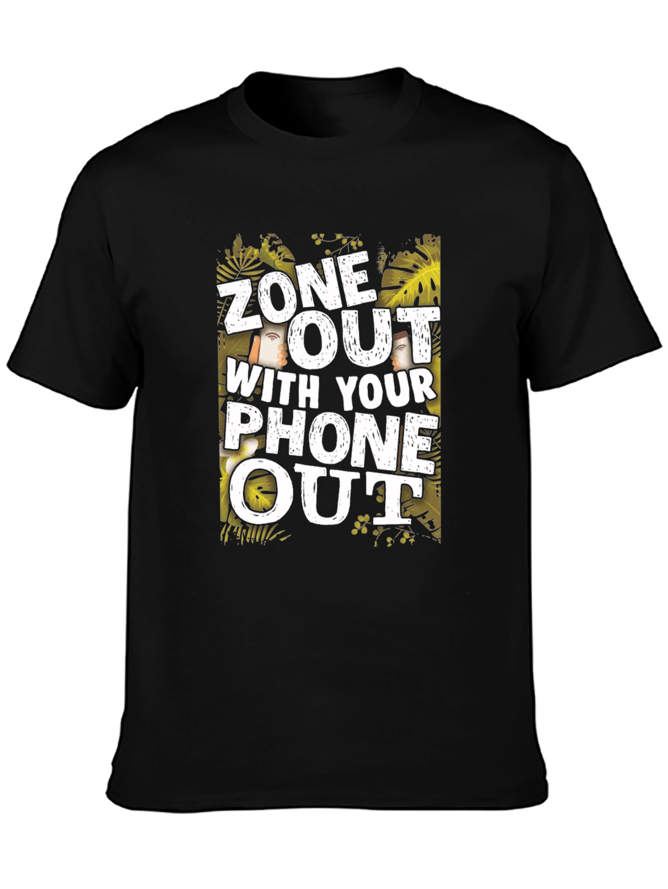 Zone Out with Your Phone Out Graphic T-Shirt
