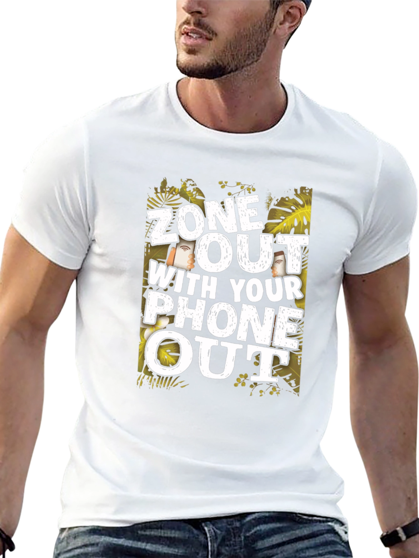 Zone Out with Your Phone Out Graphic T-Shirt