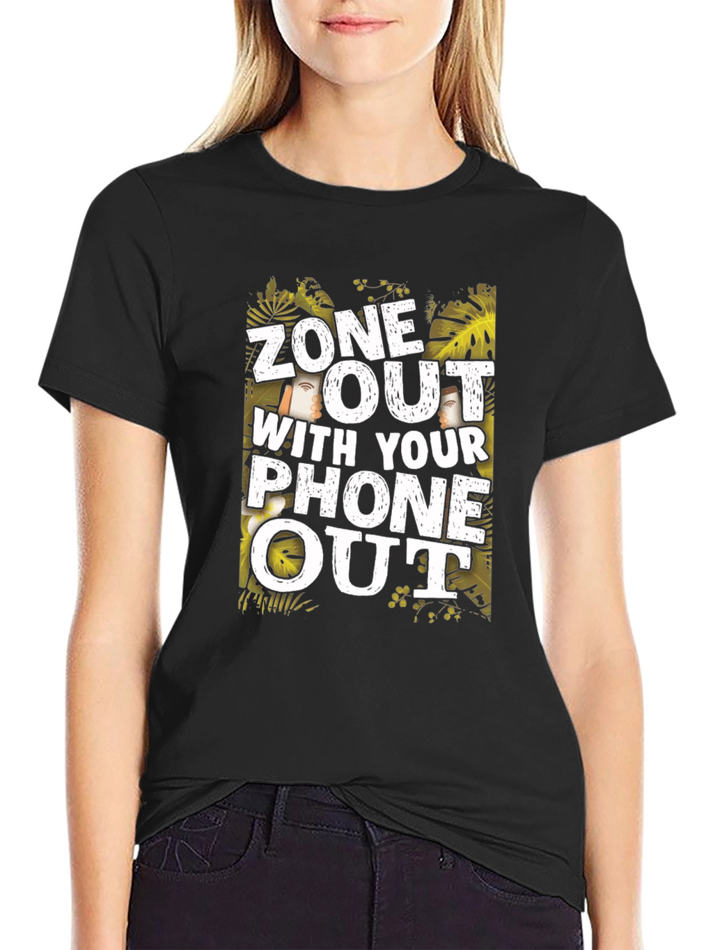Zone Out with Your Phone Out Graphic T-Shirt